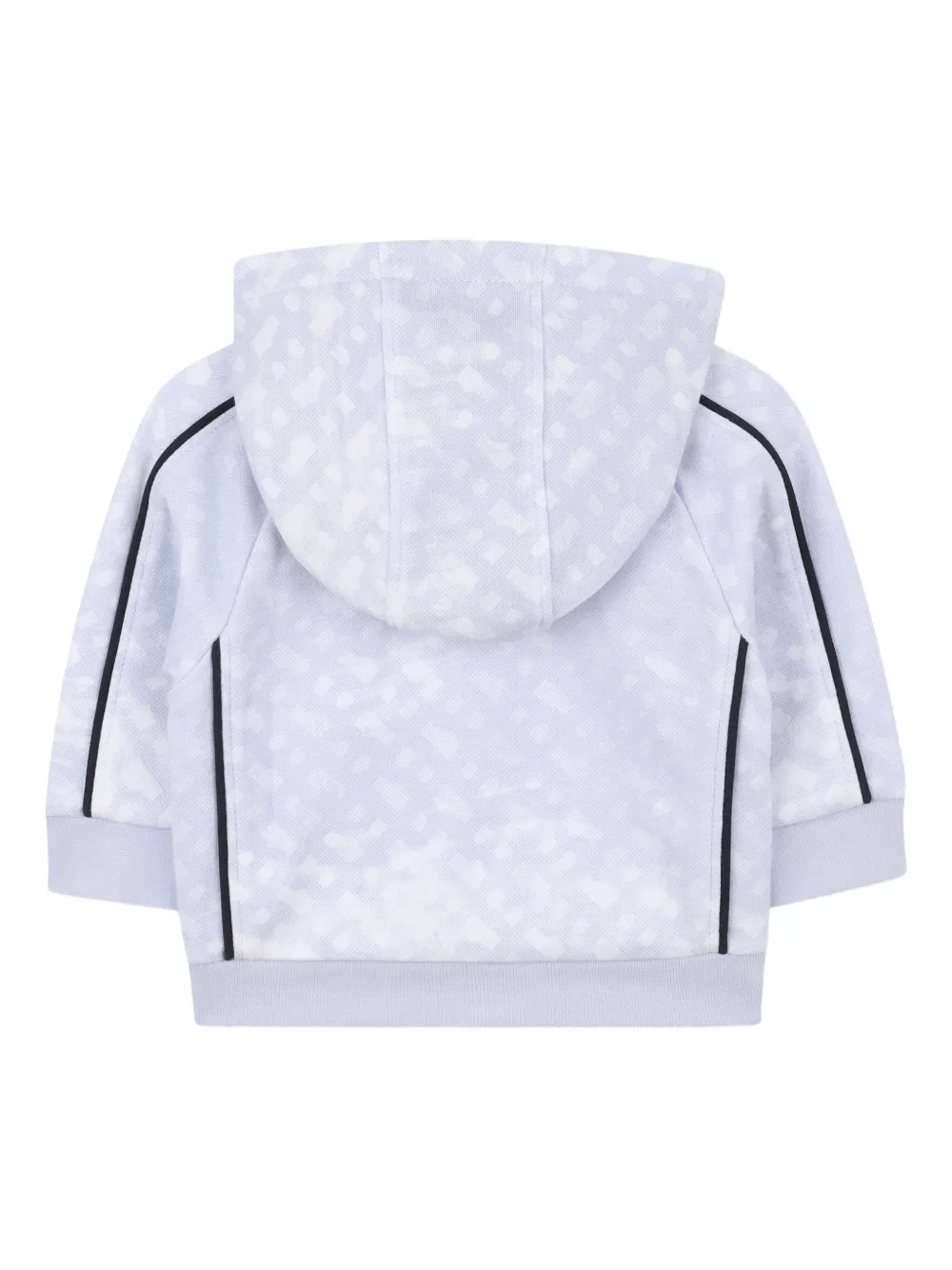BOSS Kidswear Trainingspak met capuchon en monogram-print Blauw