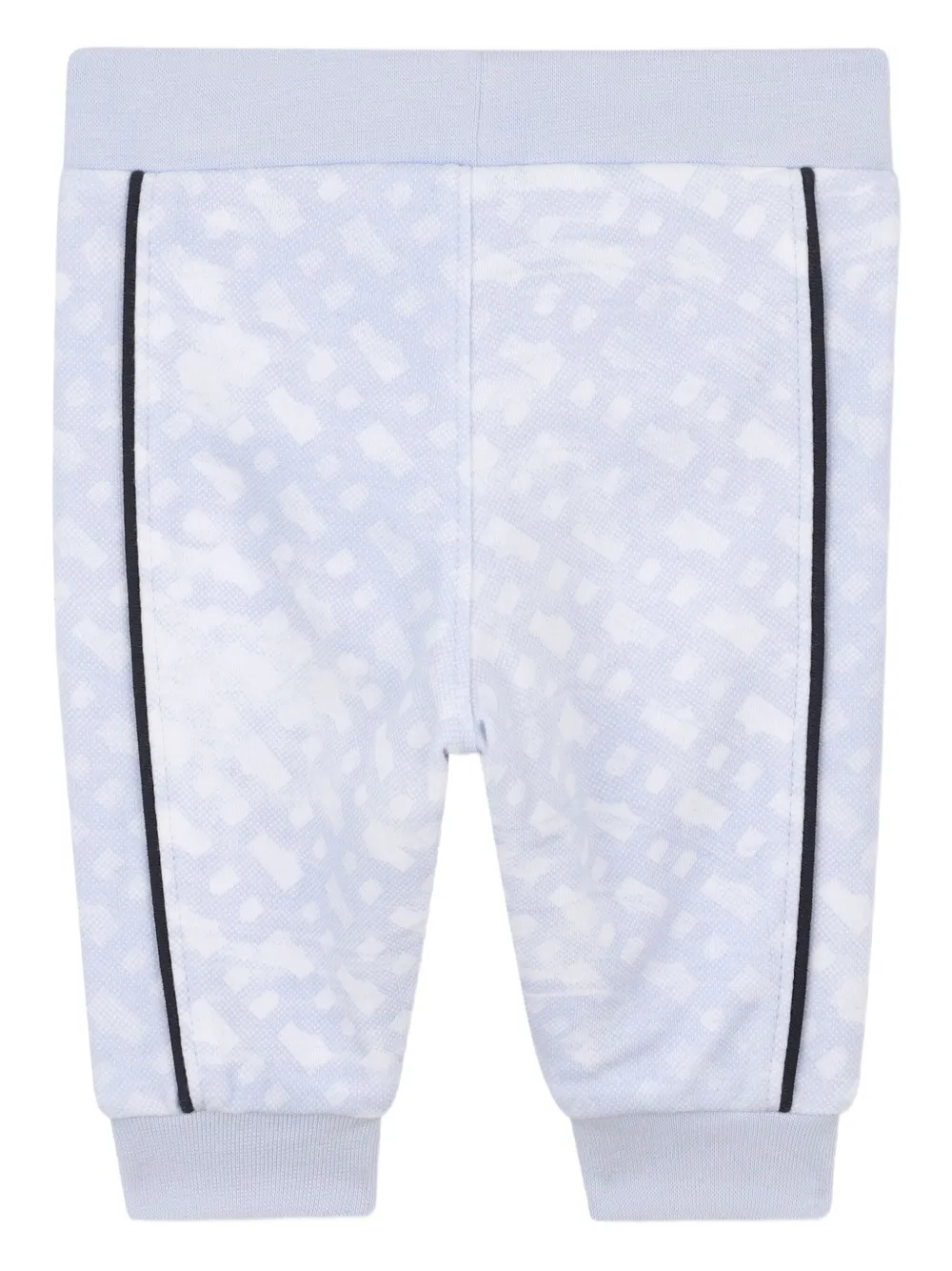 BOSS Kidswear Trainingspak met capuchon en monogram-print Blauw
