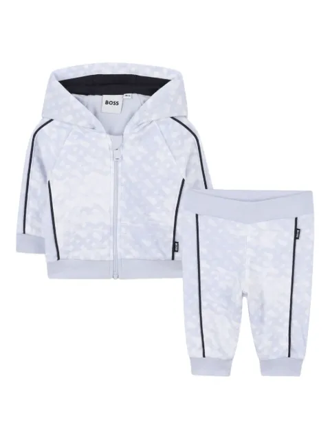 BOSS Kidswear monogram-print hooded tracksuit