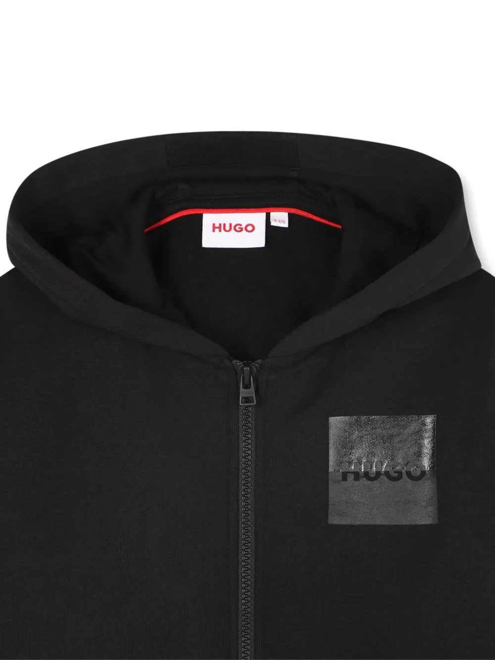 HUGO KIDS Hoodie met rits Zwart
