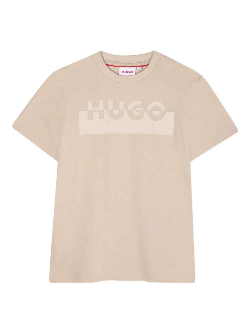 HUGO KIDS T-shirt met logoprint Beige