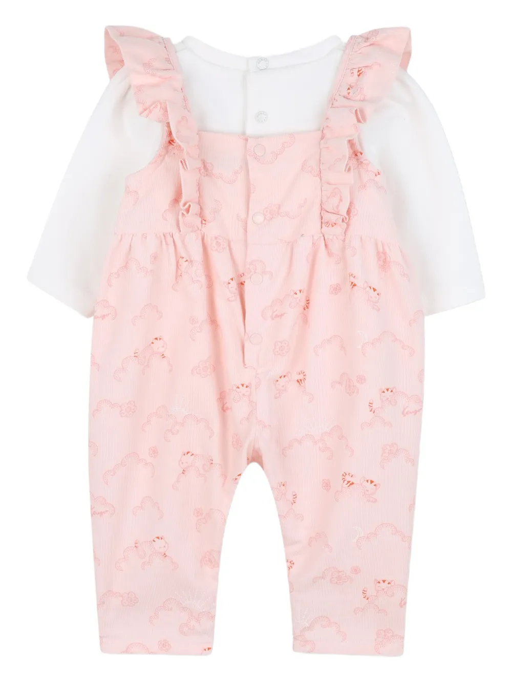 Kenzo Kids Romper met ruches afwerking Roze
