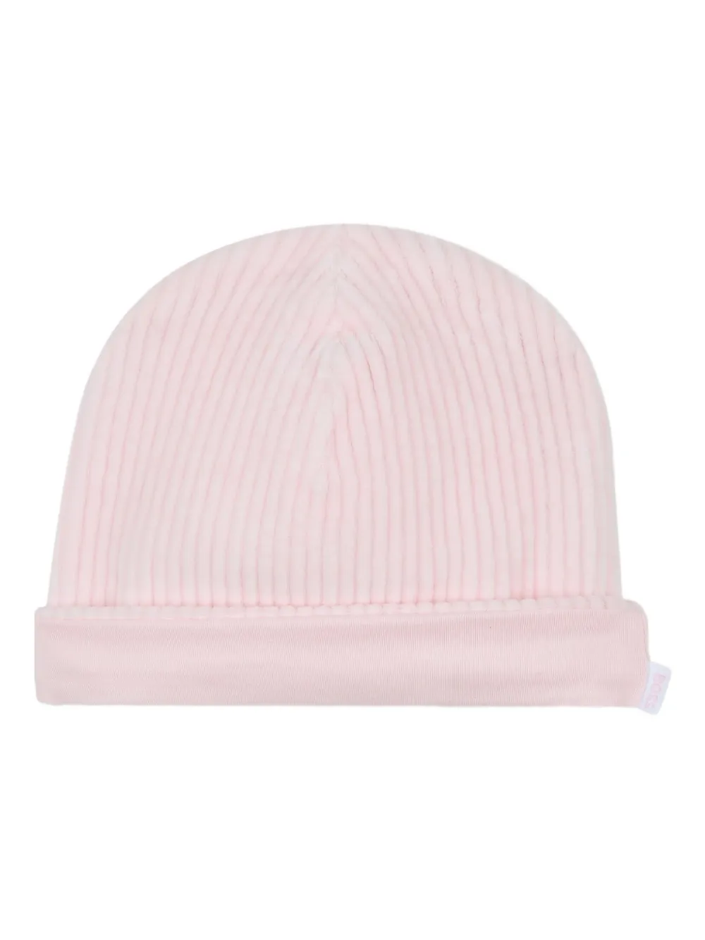 BOSS Kidswear Geribbelde romperset met gewikkelde voorkant Roze