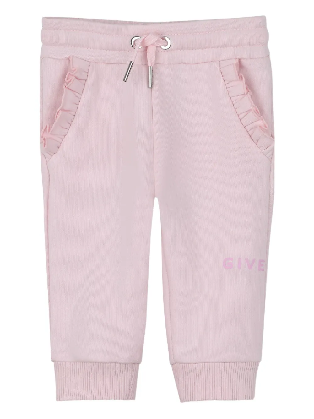 Givenchy Kids ruffled-pocket joggers Roze