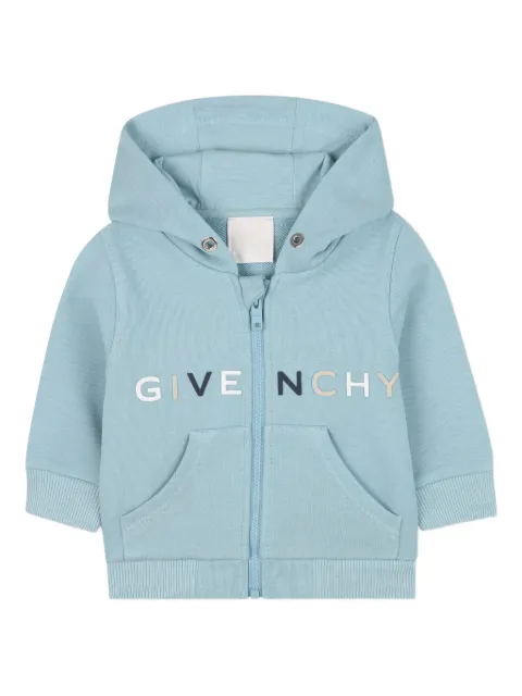 Givenchy Kids logo-print zip-up hoodie