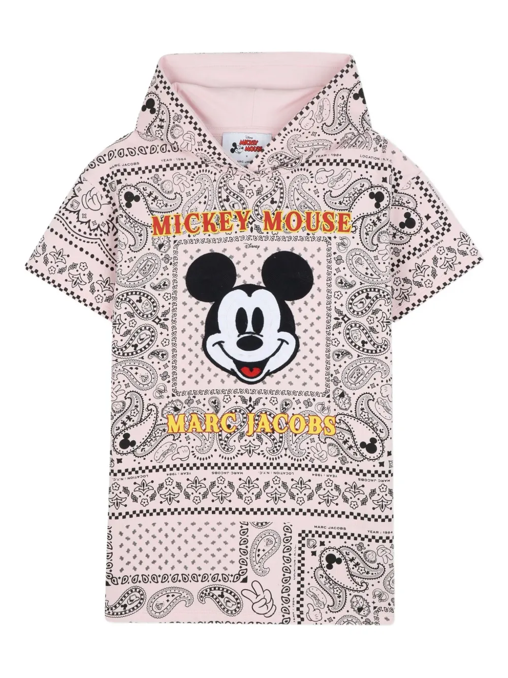 Marc Jacobs Kids paisley-print hooded dress | Pink | Image 1