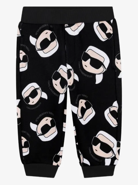 Karl Lagerfeld Kids Ikon-print track pants