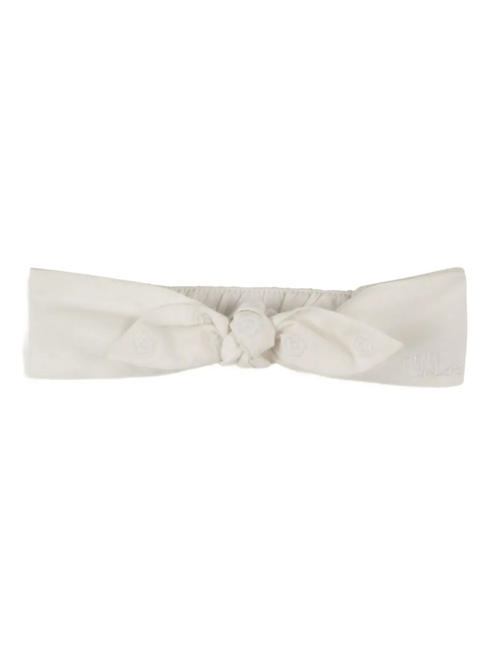 Chloé Kids Jurk met ruchekraag Beige