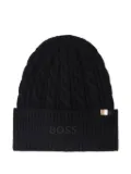 BOSS Kidswear cable-knit beanie hat - Black