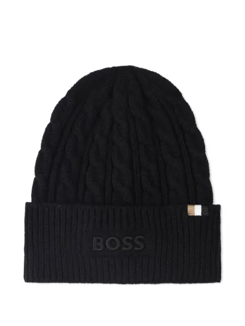 BOSS Kidswear cable-knit beanie hat