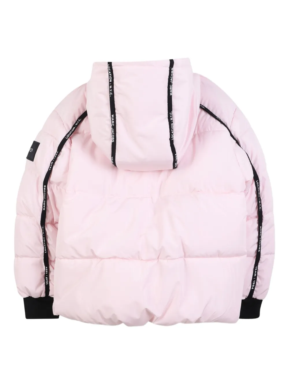 Marc Jacobs Kids Gewatteerd jack met capuchon Roze
