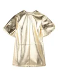 BOSS Kidswear metallic-effect dress - Gold