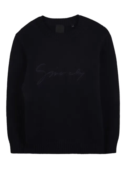 Givenchy Kids logo-embroidered jumper
