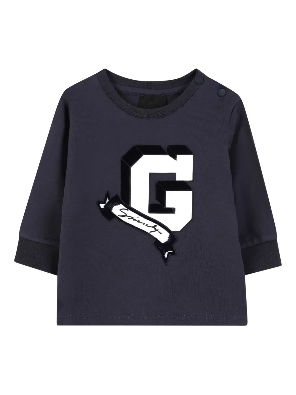 Givenchy Kids Sweater met grafische print Blauw