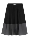 Dkny Kids mesh-overlay skirt - Black