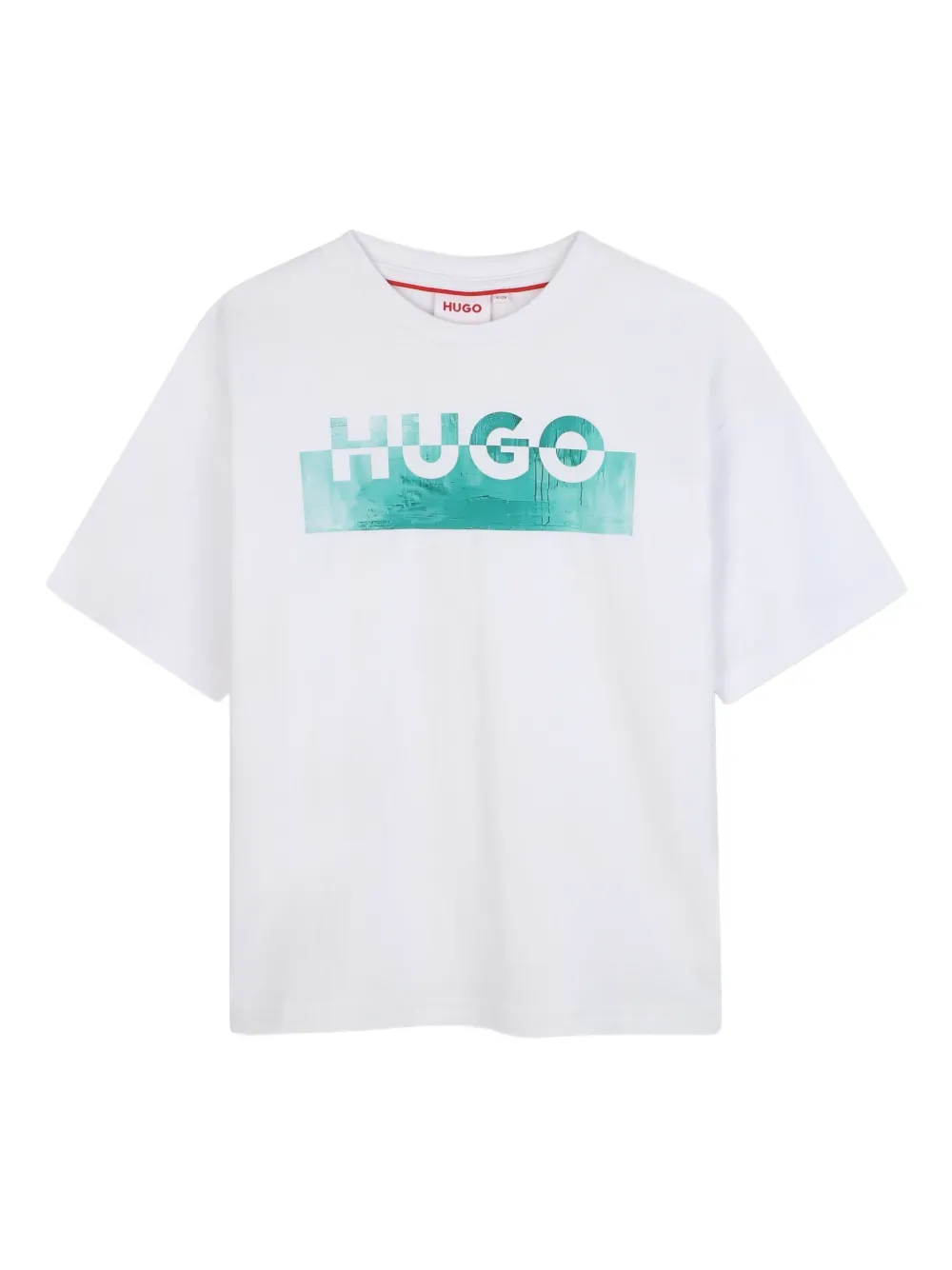 HUGO KIDS T-shirt met logoprint Wit