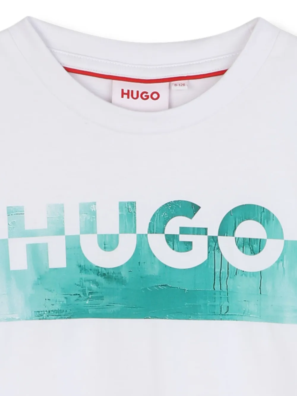HUGO KIDS T-shirt met logoprint Wit