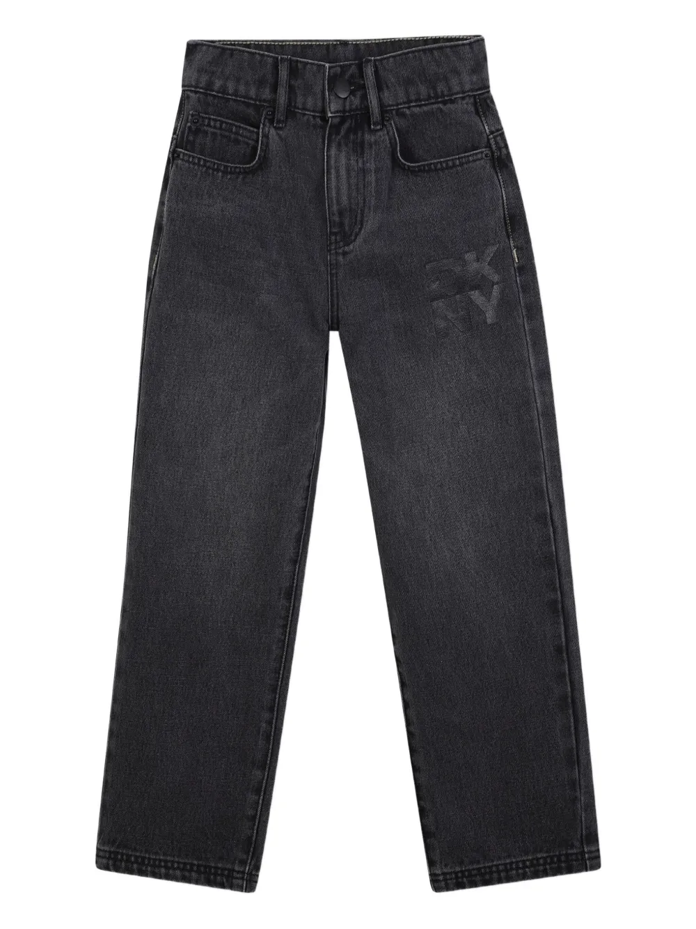 Dkny Kids Jeans met geborduurd logo Zwart