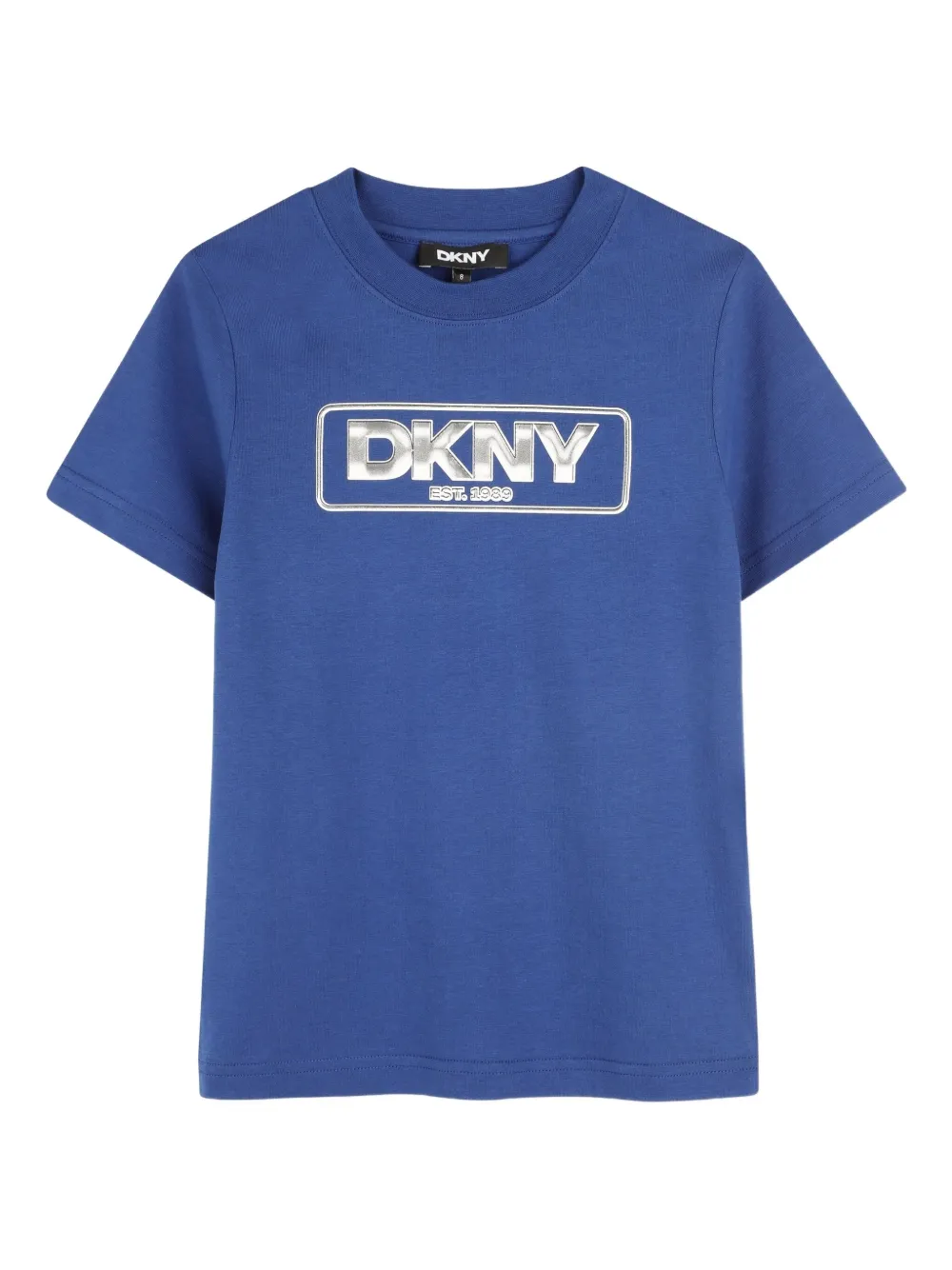 Dkny Kids T-shirt met logoprint en ronde hals Blauw