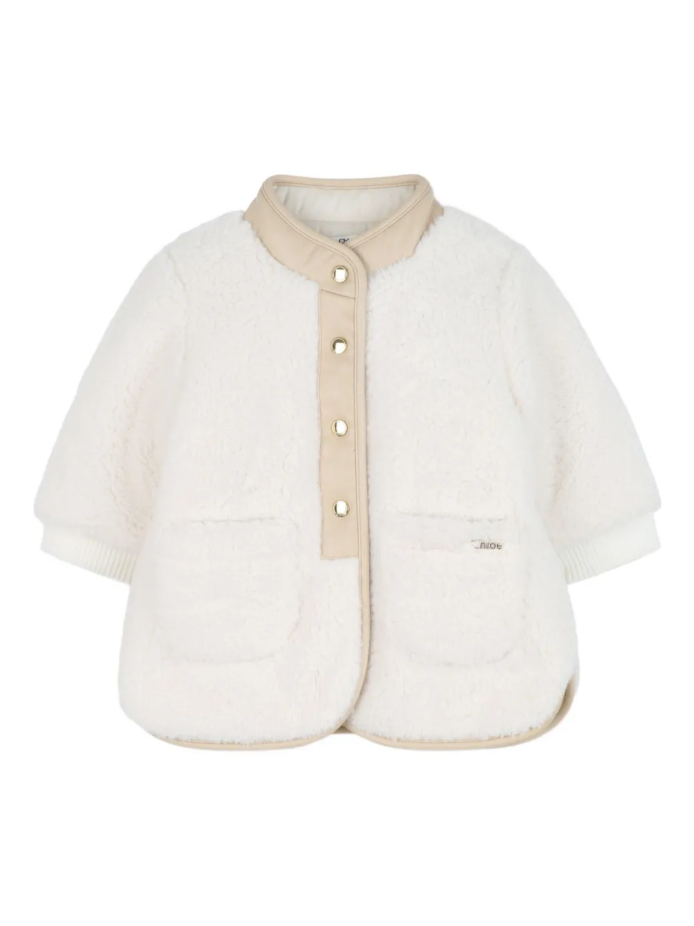 Chloé Kids Jack van imitatiebont Beige