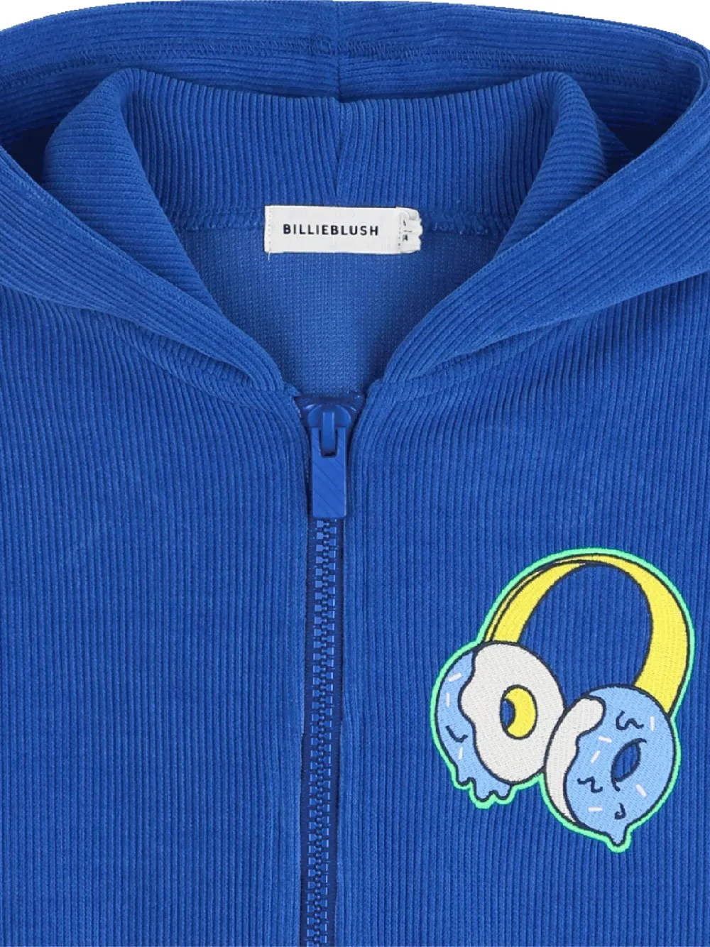 Billieblush Ribfluwelen hoodie met rits Blauw