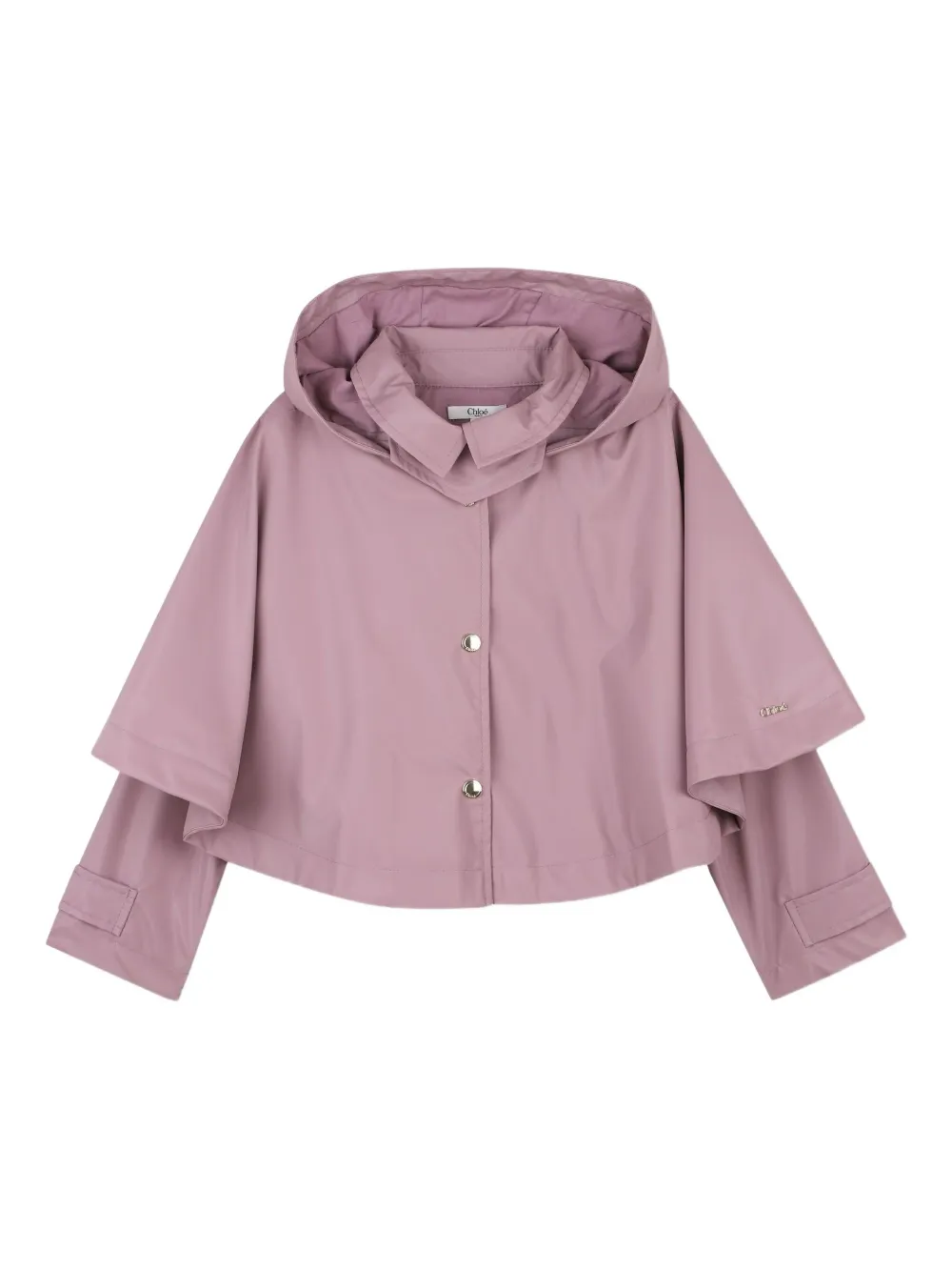 Chloé Kids hooded cropped jacket | Purple | Image 1