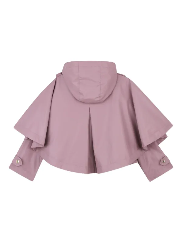 Chloé Kids Hooded Cropped Jacket | Purple | FARFETCH