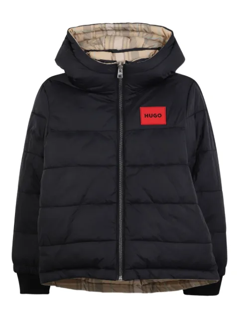 HUGO KIDS reversible padded hooded jacket