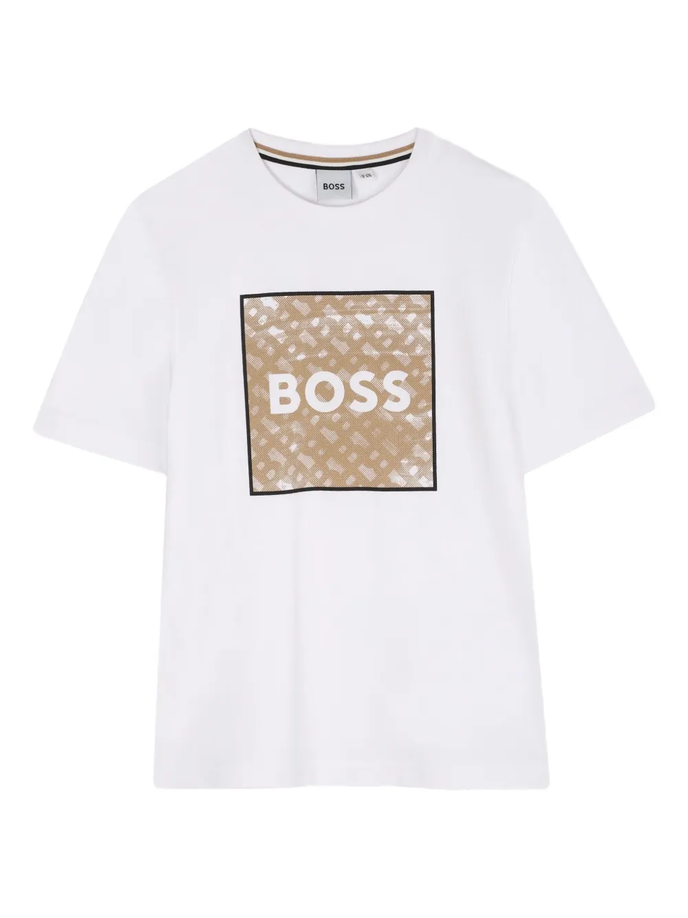 BOSS Kidswear T-shirt met logoprint Wit