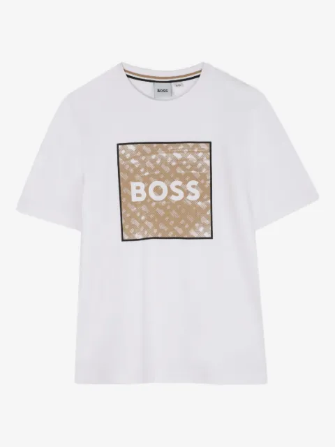 BOSS Kidswear playera manga corta con logo estampado