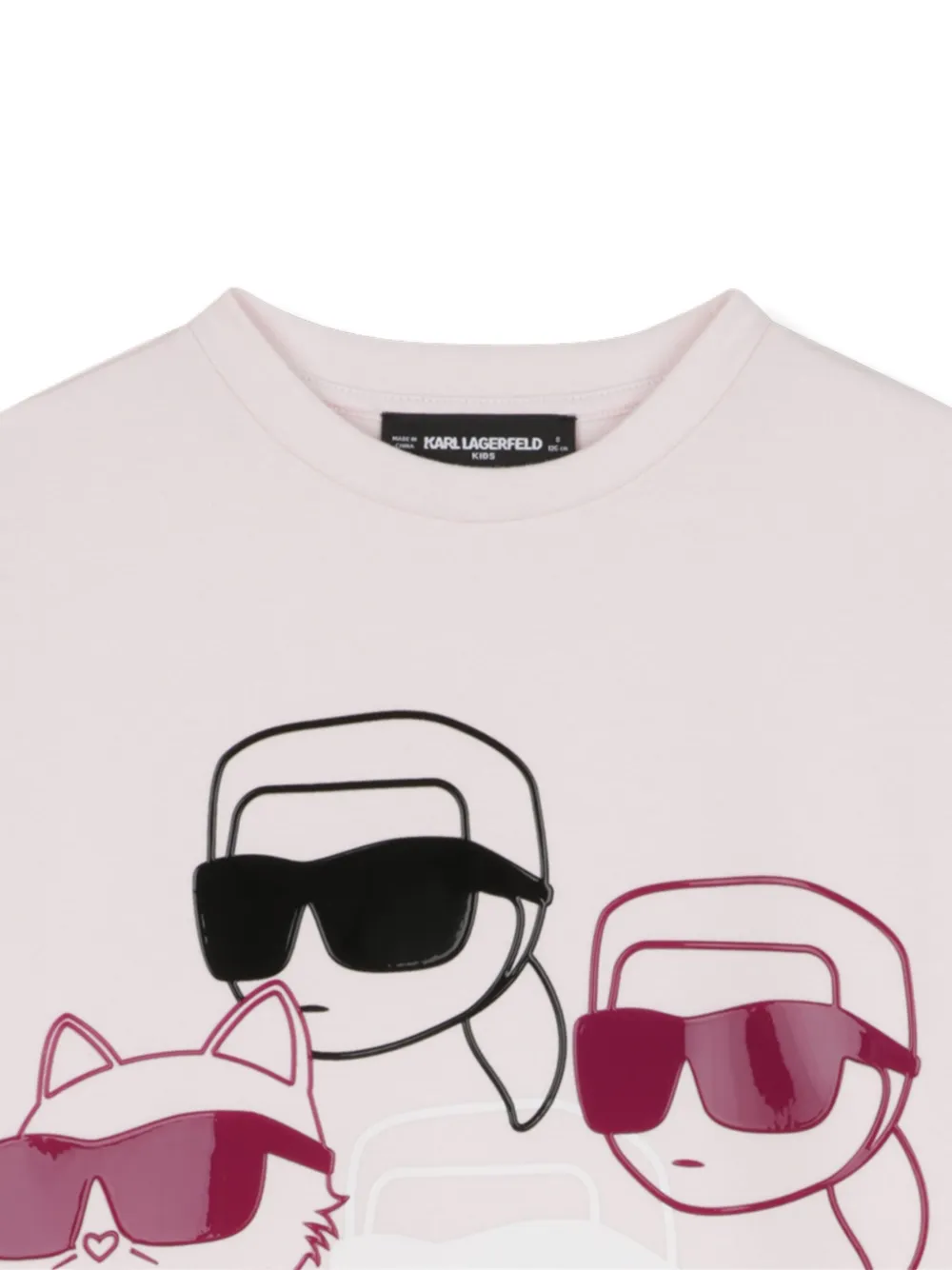 Karl Lagerfeld Kids Sweaterjurk met grafische print Roze