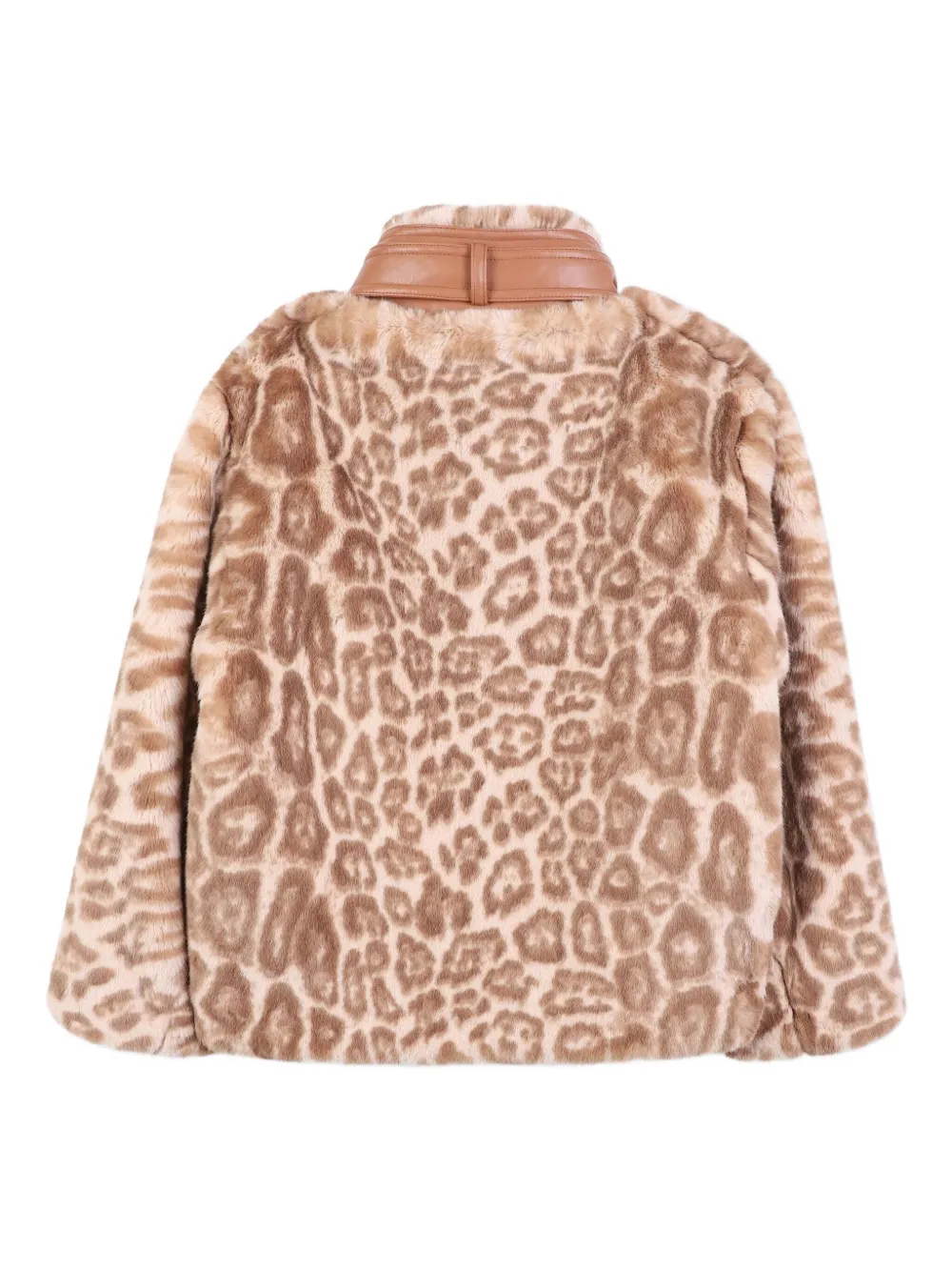 Chloé Kids Jack van imitatiebont met luipaardprint Beige