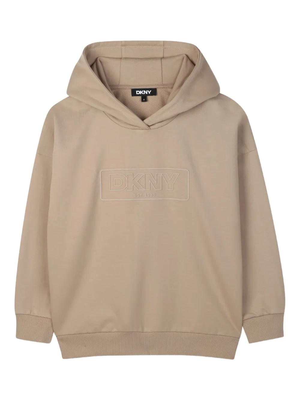 Dkny Kids Hoodie met geborduurd logo Beige