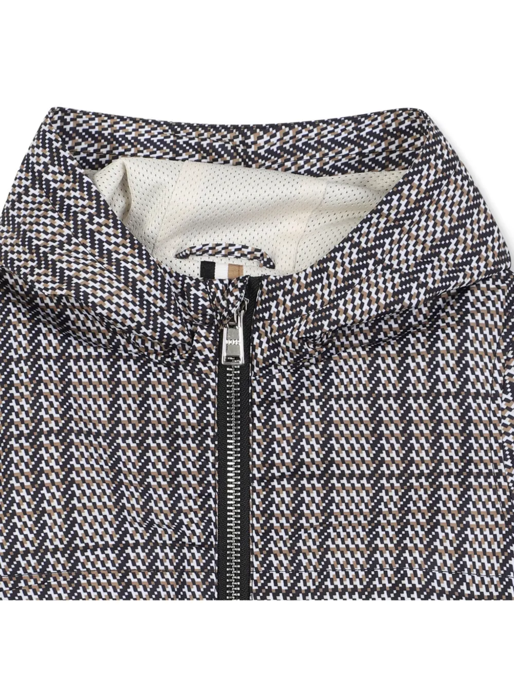 BOSS Kidswear Geruit jack met capuchon Zwart