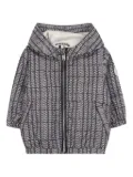 BOSS Kidswear check-patterned hooded jacket - Black