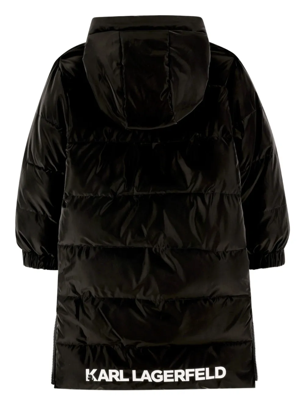Karl Lagerfeld Reversible Padded Coat In Black