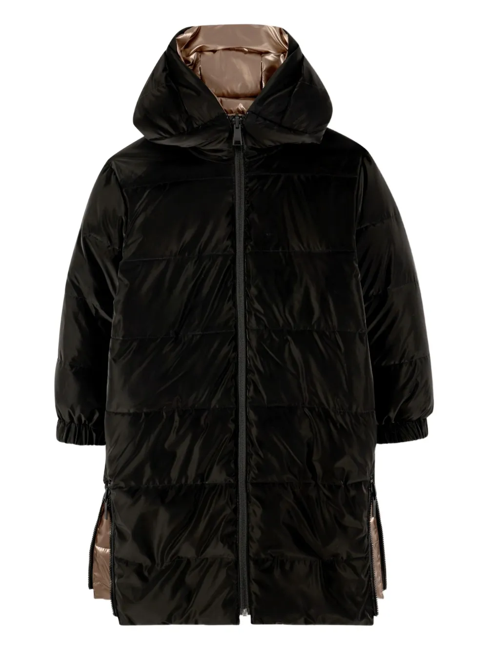 Karl Lagerfeld Reversible Padded Coat In Black