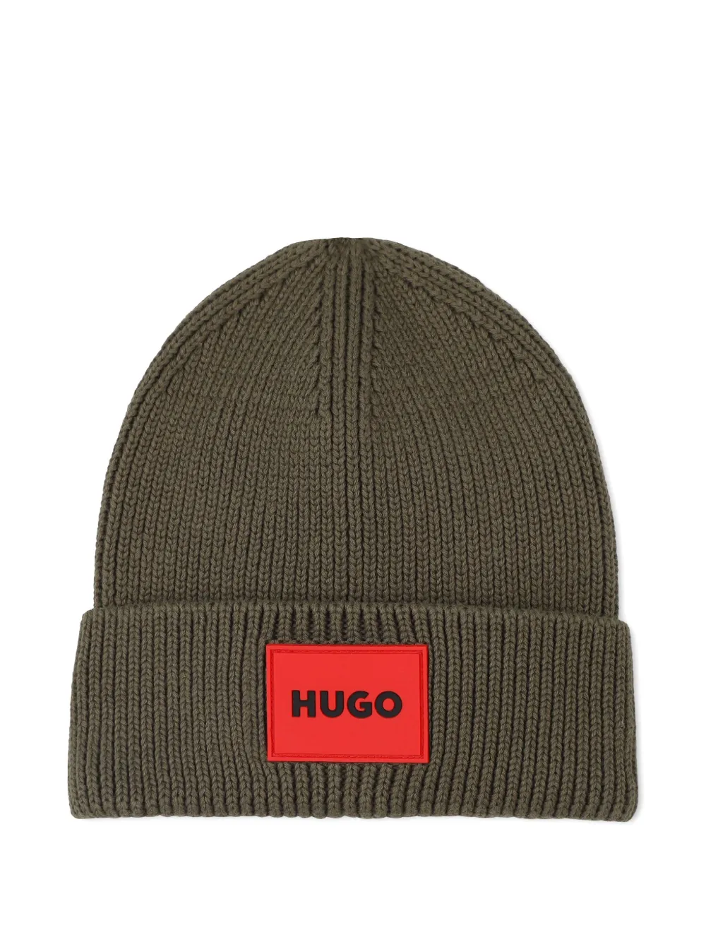 HUGO KIDS logo-patch beanie | Green | Image 1