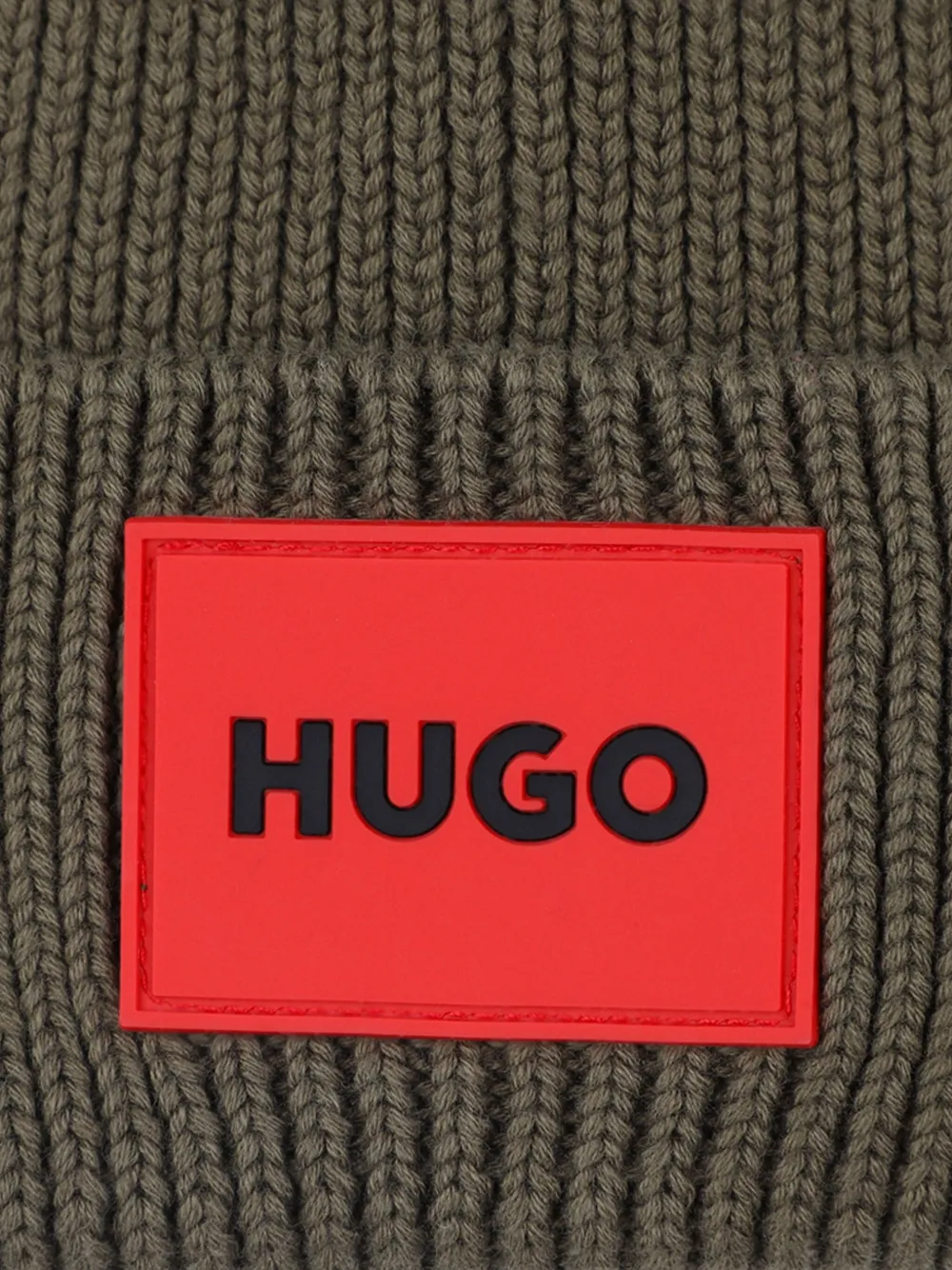 Hugo Boss Logo-patch Beanie In Blue
