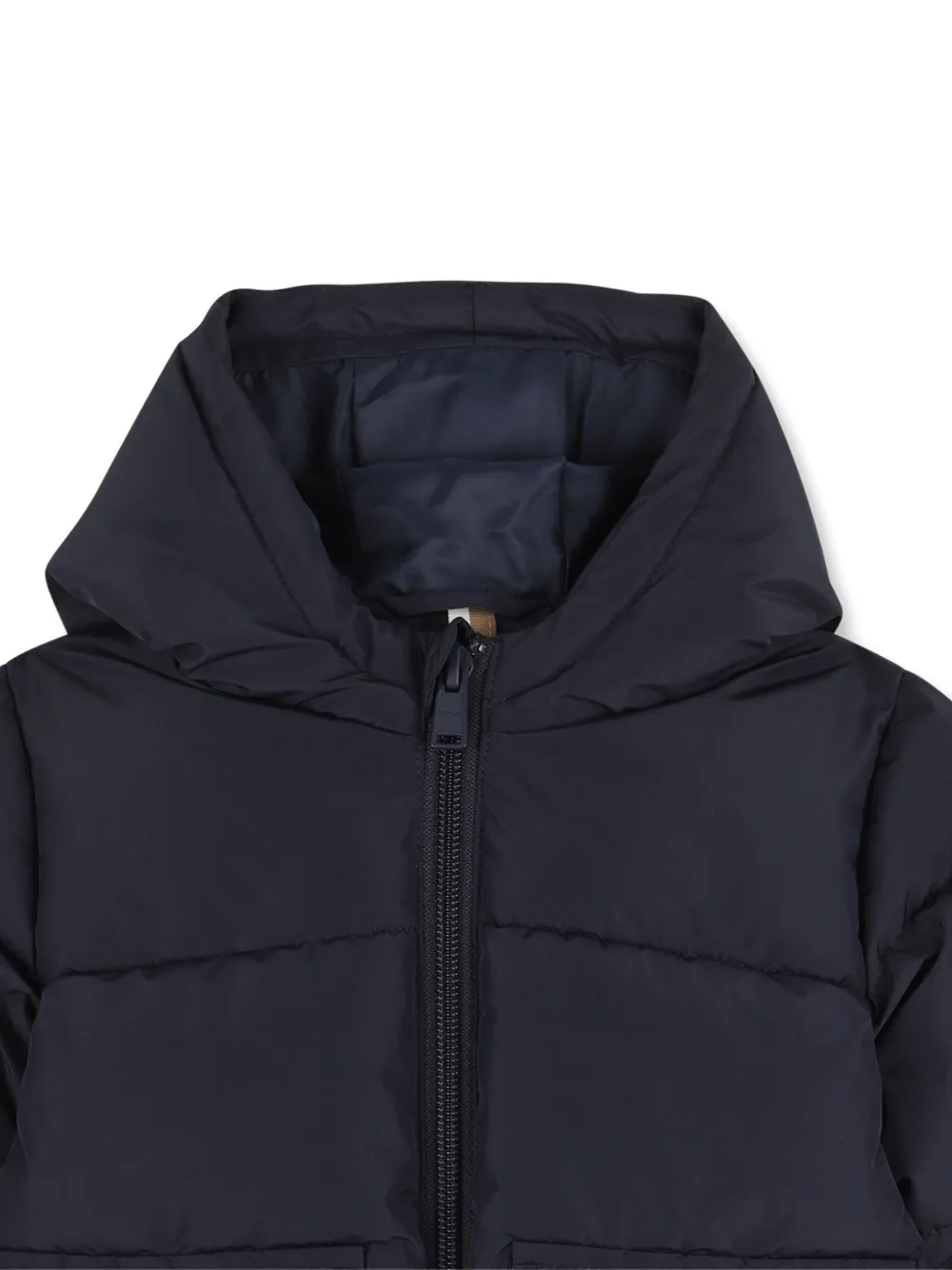 BOSS Kidswear Donsjack met capuchon Blauw