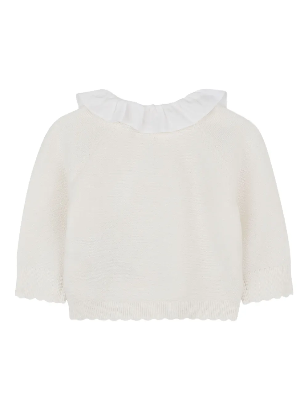 Chloé Kids Sweater met ruchekraag Beige