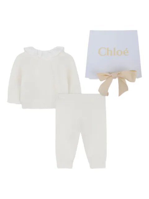 Chloé Kids ruffle-collar sweatshirt set 