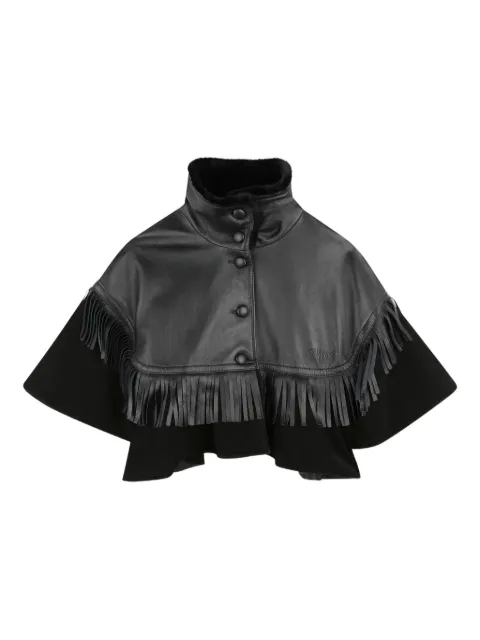 Chloé Kids fringed leather cape