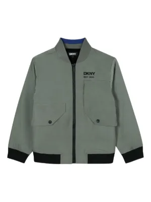 Sweat-shirt Gris évasé Garçon DKNY Jeans âge 8 Ans - Pull Créateur, Col Rond, Occasion