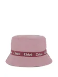 Chloé Kids logo-band bucket hat - Purple