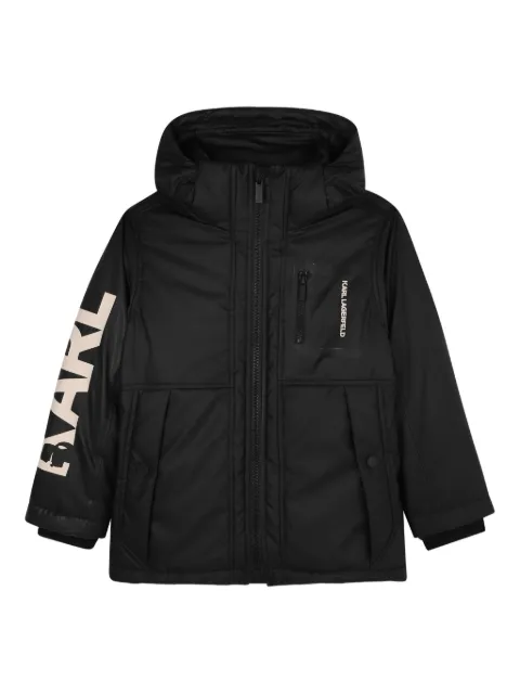 Karl Lagerfeld Kids Cappotto imbottito con cappuccio