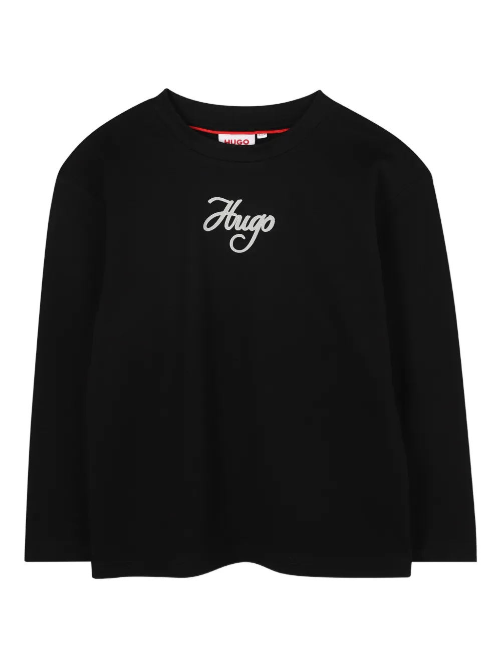 HUGO KIDS T-shirt met logoprint Zwart