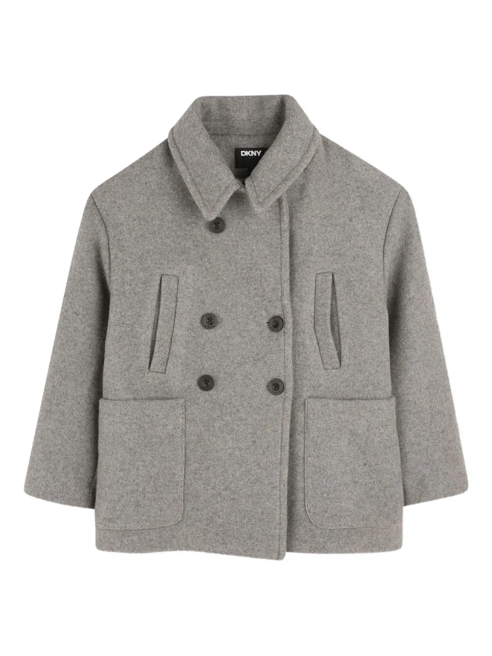 Dkny Kids Jas met dubbele rij knopen Grijs