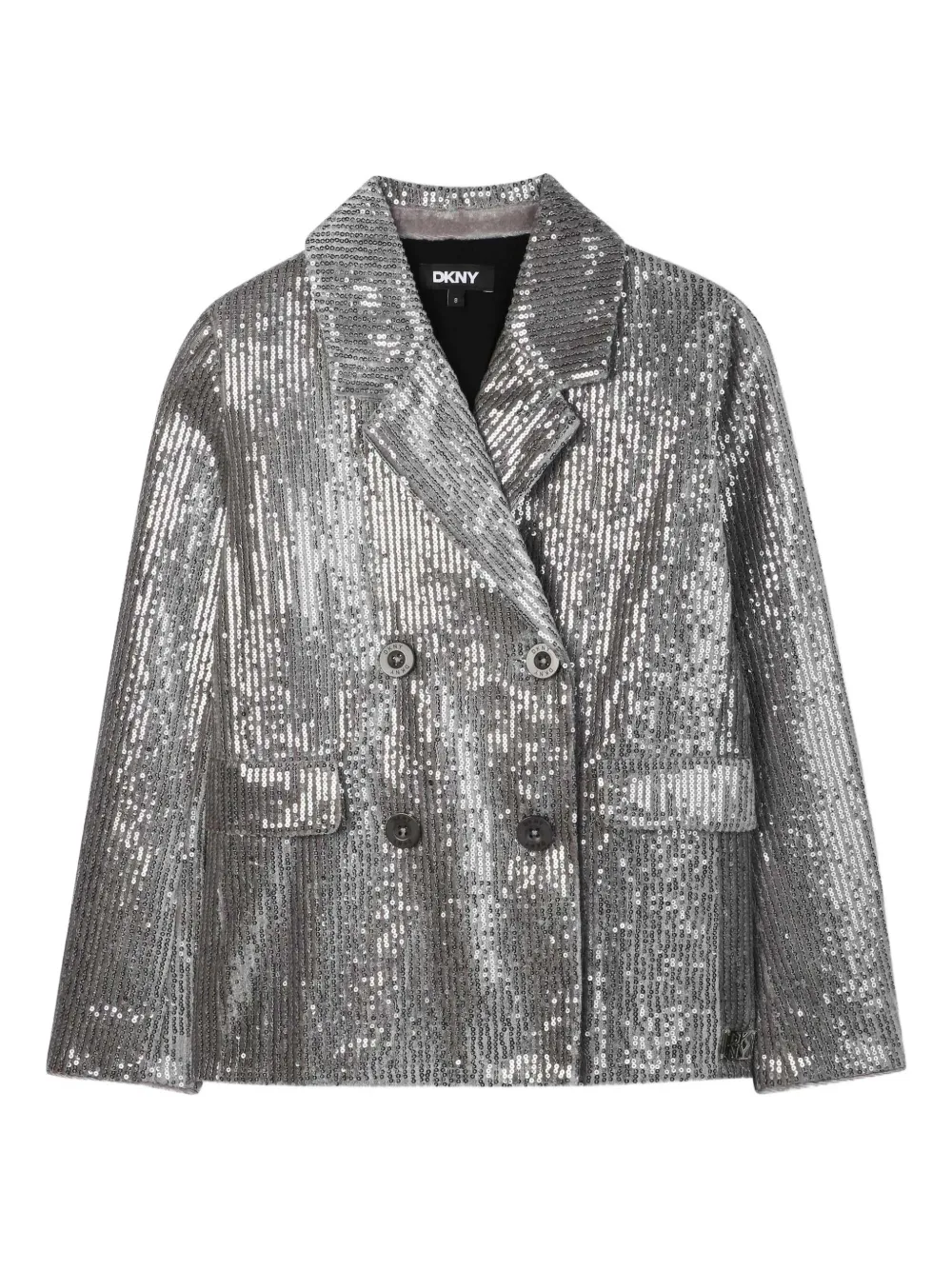Dkny Kids Jack verfraaid met pailletten en dubbele rij knopen Grijs