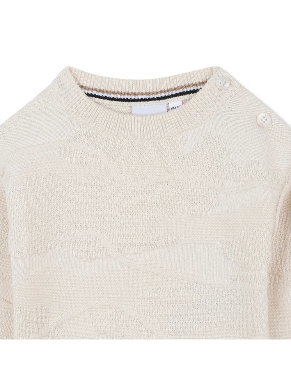 BOSS Kidswear Trui met ronde hals Beige